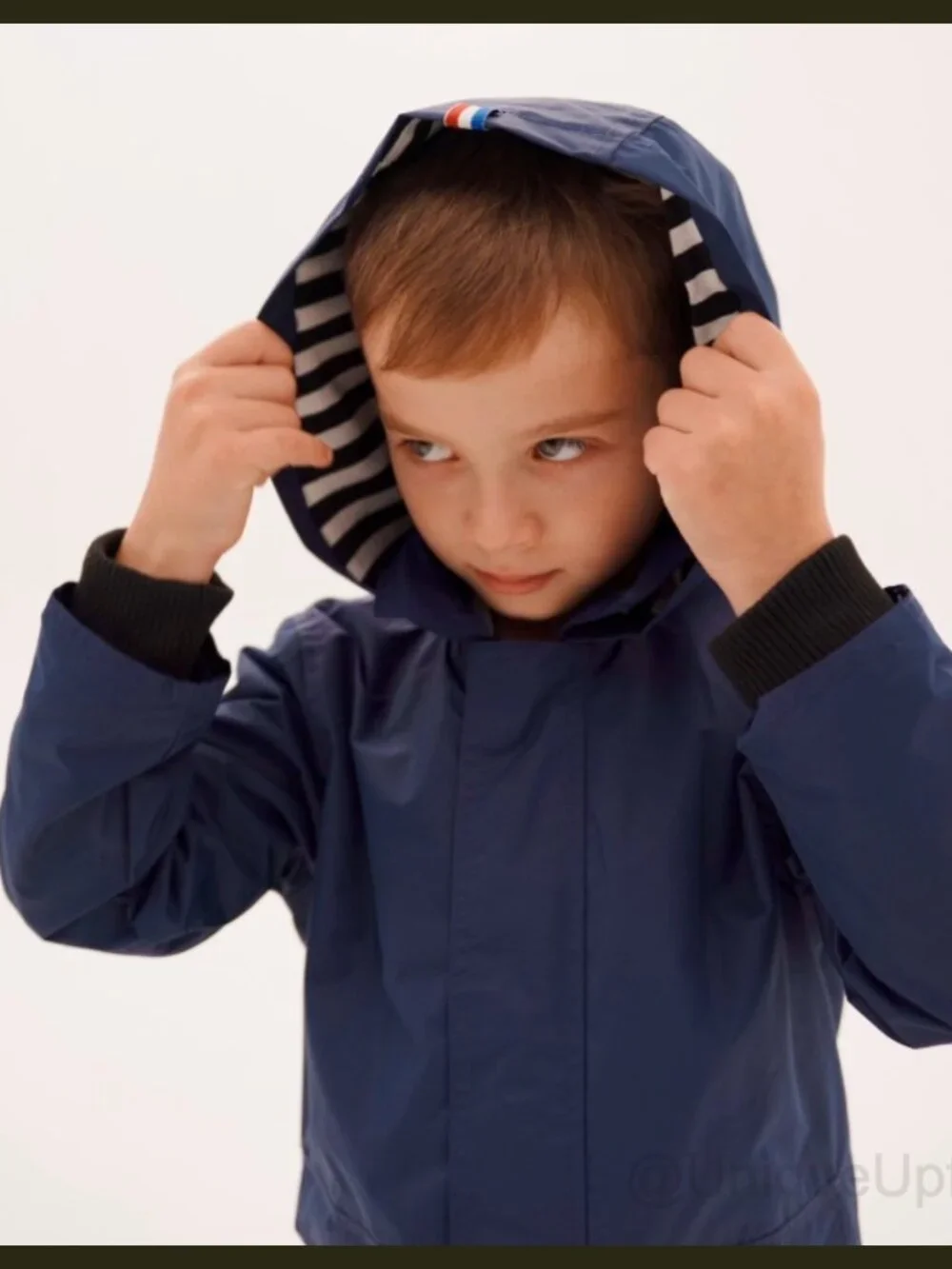 Hiheart Kids Waterproof Hooded Rain Jacket Cotton Lined Zip